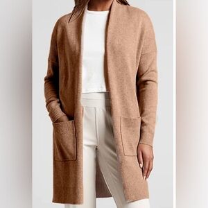 JOIE 2-Ply 100% Cashmere Open Face Cardigan Sweater Sz S